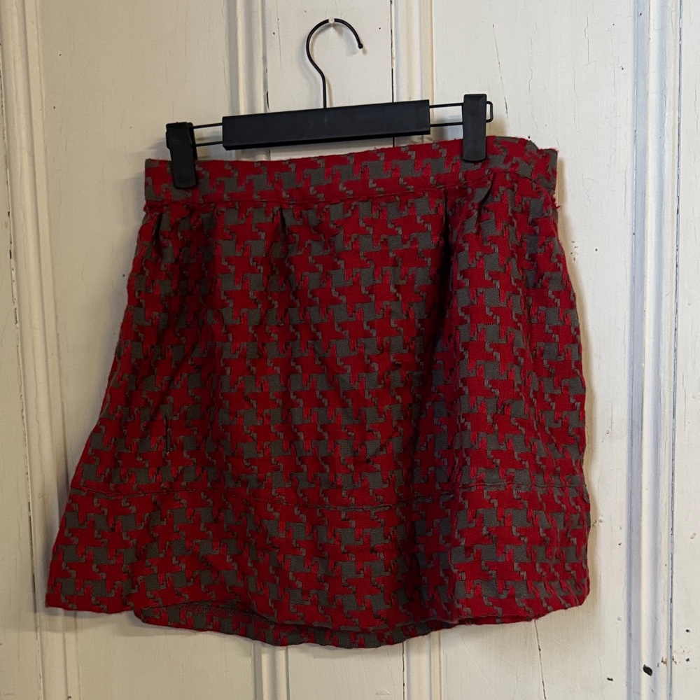 Xhilaration Red and Gray Mini Skirt
